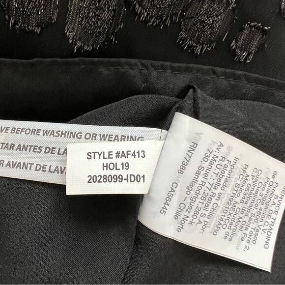 J. Crew Black A-Line Metallic Dot Jacquard Dress Size 4 - Picture 13 of 14